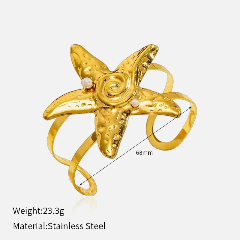 Make a Splash: Why the Stainless Steel Starfish Bangle is Your New Favorite Statement Piece