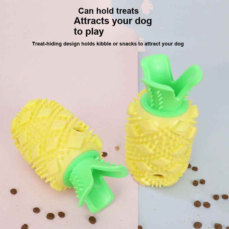 Dog Chew Toy Supplies Pineapple Food - Teeth Cleaning, Interactive
