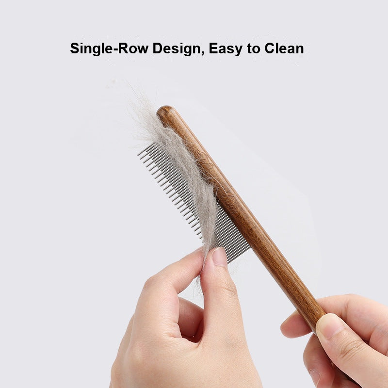 Wood Pet Grooming Brush Comb Made Solid Dogs - Supplies