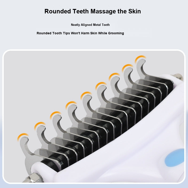 Pet Grooming Brush Comb Blue - White Detangling Knife