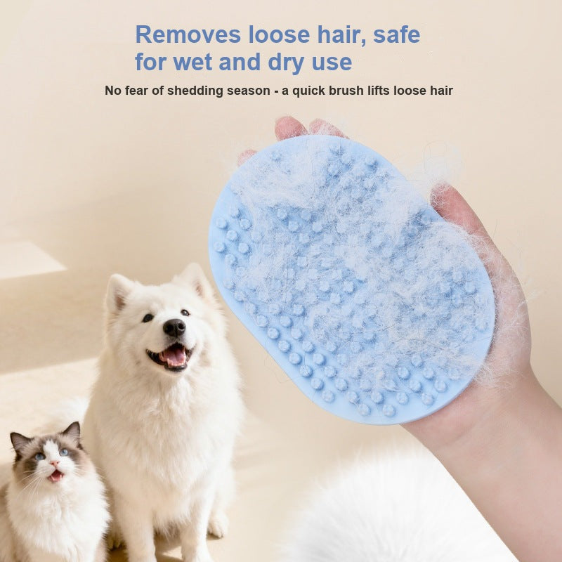 Pet Bathing Brush Oval Shaped Massage Cats - Dogs, Itchy